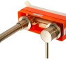 Mezclador de lavabo empotrado Rea Lungo Long cepillo dorado + caja (REA-B4109)