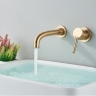 Mezclador de lavabo empotrado Rea Lungo Long cepillo dorado + caja (REA-B4109)