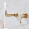 Mezclador de lavabo empotrado Rea Lungo Long cepillo dorado + caja (REA-B4109)