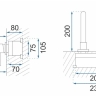 Mezclador de lavabo empotrado Rea Lungo Long cepillo dorado + caja (REA-B4109)