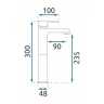 Mezclador de lavabo Rea Bloom dorado (REA-B6201)