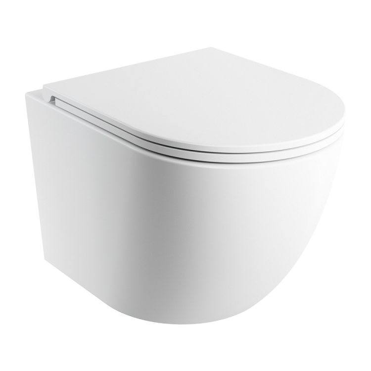 toilet Omnires Ottawa Silent Power 49x37 wall hung, soft-close seat, matt white (OTTAWASPXMWBM)