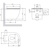 toilet Omnires Ottawa Silent Power 49x37 wall hung, soft-close seat, matt white (OTTAWASPXMWBM)