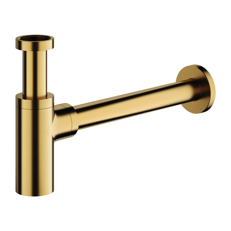 Omnires brushed gold washbasin siphon (A186GLB)