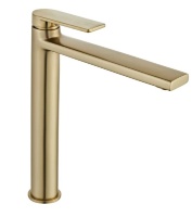 Mezclador de lavabo Rea Verso dorado mate alto (REA-B6564)