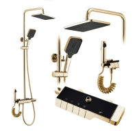 Sistema de ducha Rea Rob gold, con termostato (REA-P6625)