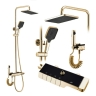 shower system Rea Rob gold, with thermostat (REA-P6625)