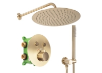 Juego de ducha empotrado Rea Lungo-Miler cepillo dorado (REA-P6716)