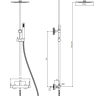 shower system with thermostat Omnires Y gold (Y1244MGL)