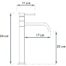 washbasin mixer Rea Lugano gold, high (REA-B5002)