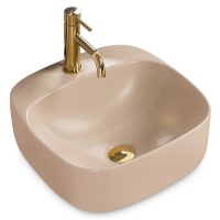 Lavabo Rea Luiza 42,5x42,5 beige mate (REA-U9607)