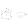 Lavabo Rea Luiza 42,5x42,5 beige mate (REA-U9607)