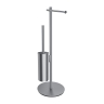 Escobilla de baño con portarrollos Omnires Modern Project níquel (MP60810NI)