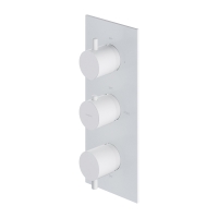 Omnires Y concealed bath and shower mixer, thermostatic, matt white (Y1238/KROWM)