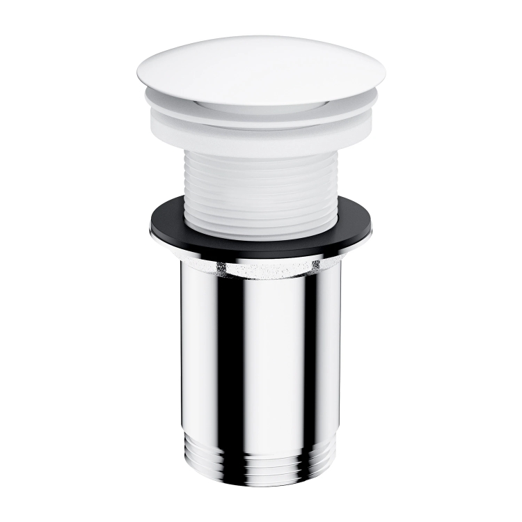 Omnires click-clack bottom valve white matt (A716BM)