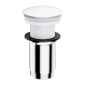 Omnires click-clack bottom valve white matt (A716BM)