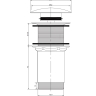 Omnires click-clack bottom valve white matt (A716BM)