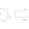 washbasin Rea Amelia 34,5x48 terazzo (REA-U6593)