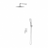 Sistema de ducha empotrado Omnires Parma cromo/blanco (SYSPM16ACRB)