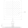 Ducha fija Omnires Ultra Slimline cromo 25x25 cm (WGU225CR)