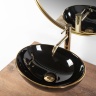 Lavabo Rea Sofia 41x34,5 borde negro dorado (REA-U3695)