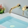 Mezclador de lavabo empotrado Rea Lungo dorado largo (REA-B0370)