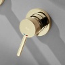 Mezclador de lavabo empotrado Rea Lungo dorado largo (REA-B0370)
