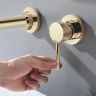 Mezclador de lavabo empotrado Rea Lungo dorado largo (REA-B0370)