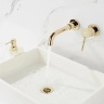 Mezclador de lavabo empotrado Rea Lungo dorado largo (REA-B0370)
