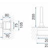 Mezclador de lavabo empotrado Rea Lungo dorado largo (REA-B0370)