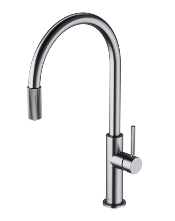 Grifo de cocina Omnires Switch con filtro de agua, níquel (SW9057-FD1NI)