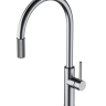 Grifo de cocina Omnires Switch con filtro de agua, níquel (SW9057-FD1NI)