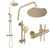 Sistema de ducha Rea Parot gold, con termostato (REA-P2323)