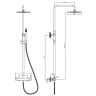 shower system Omnires Y matt white (Y1244MWM)