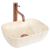 умывальник Rea Belinda Mini 36x25 travertine matt (REA-U4700)