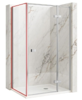 душевая стенка Rea Atlas 80x200 безопасное стекло, прозрачное, chrome (REA-K4333)