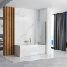 shower curtain Rea Elegant 70x140 gold transparent glass (REA-W5600)