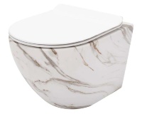 toilet Rea Carlos 49.5x37 rimless lava mat mini + seat duroplast soft-close (REA-C8004)