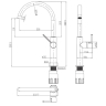 Grifo de cocina Omnires Tula dorado (TL6050GL)
