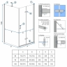shower wall Rea Molier 90x190 safety glass, transparent, chrome (REA-K8535)