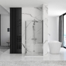 shower wall Rea Molier 90x190 safety glass, transparent, chrome (REA-K8535)