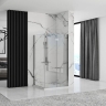 shower wall Rea Molier 90x190 safety glass, transparent, chrome (REA-K8535)