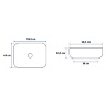 washbasin Rea Demi Slim 40x50.5 white (REA-U1953)