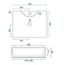 washbasin Rea Kelly 38.2x49 white (REA-U6524)