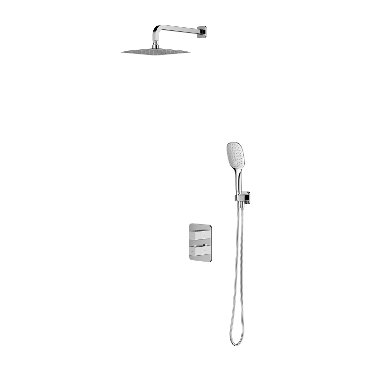 Omnires Slide chrome concealed shower system with thermostat (SYSSL11CR)