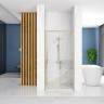 shower door Rea Rapid Slide 100x195 safety glass, transparent, gold (REA-K4707)