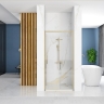 shower door Rea Rapid Slide 100x195 safety glass, transparent, gold (REA-K4707)