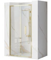 Puerta de ducha Rea Rapid Fold 80x195 vidrio de seguridad, dorado (REA-K4128)