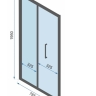 shower door Rea Rapid Fold 80x195 safety glass, gold (REA-K4128)