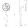 Omnires Armance Brushed Brass Shower Head (ARMANCE-RBSB)